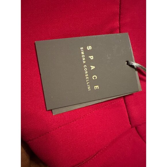 Space Simona Corsellini Womens Red Slim Fit Tapered Leg Pants Size UK 44 Italy - Picture 5 of 16